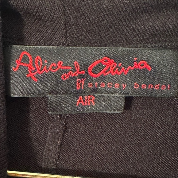 Alice + Olivia Stacey Bendet AIR SM Leather VTG Y2K BlK Short Sleeve Turtleneck - Picture 4 of 13